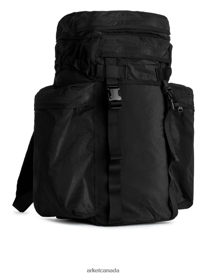 ARKET Bags 4L826J1211 Black Lightweight Backpack Unisex