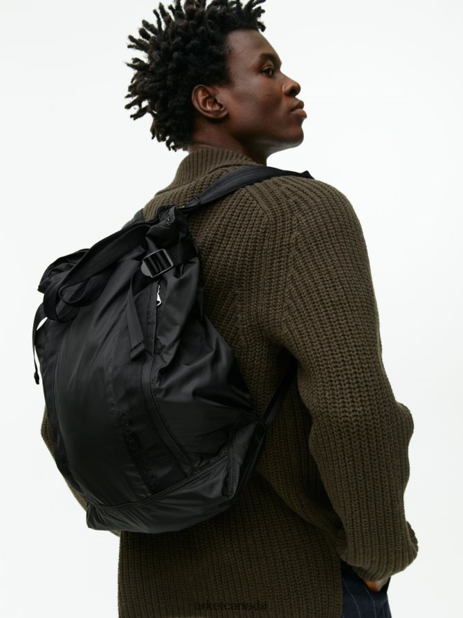 ARKET Bags 4L826J1289 Black Packable 2-Way Backpack Unisex