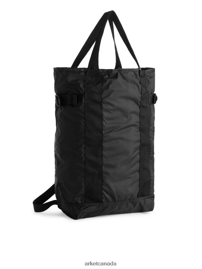 ARKET Bags 4L826J1289 Black Packable 2-Way Backpack Unisex