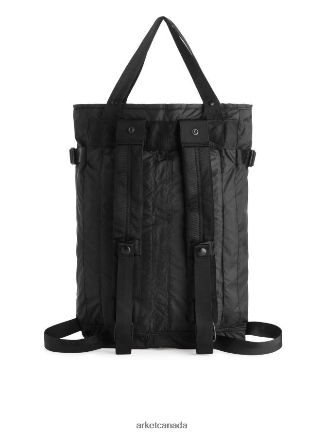 ARKET Bags 4L826J1289 Black Packable 2-Way Backpack Unisex