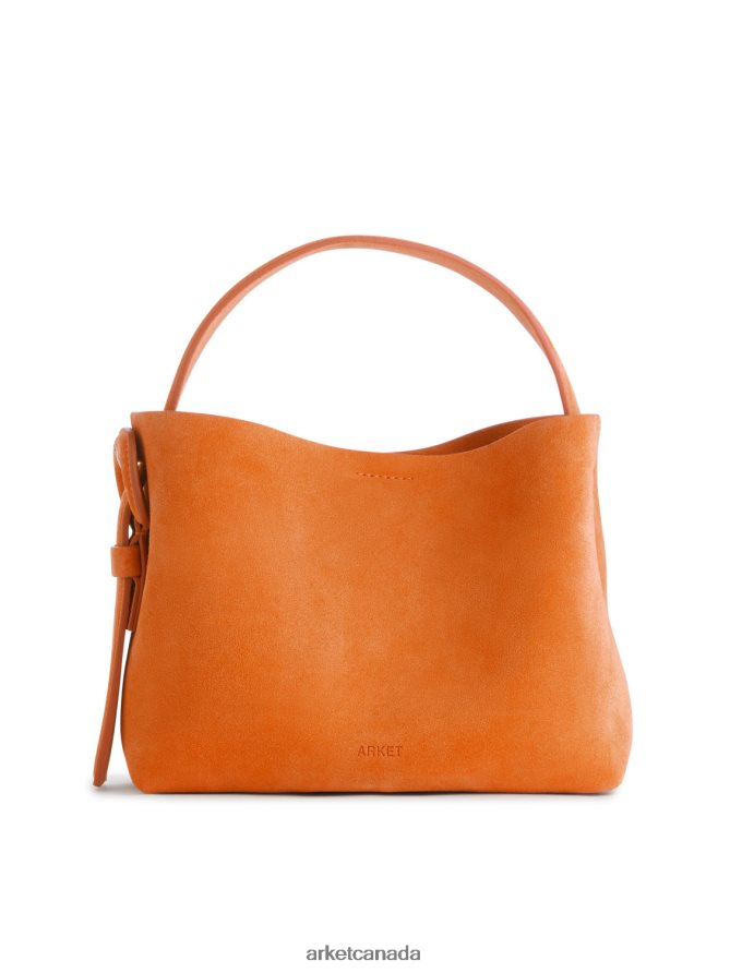 ARKET Bags 4L826J741 Orange Suede Crossbody Bag Unisex