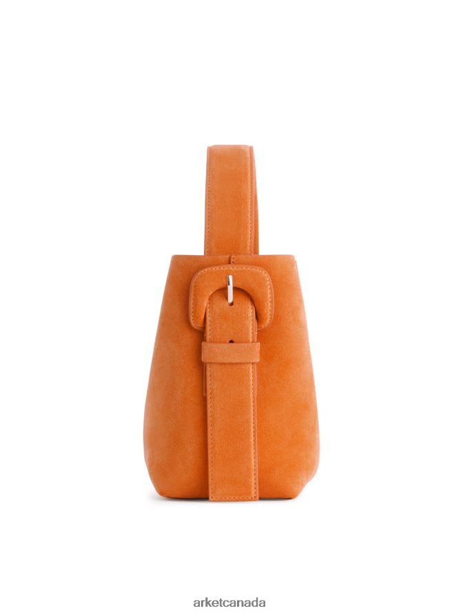 ARKET Bags 4L826J741 Orange Suede Crossbody Bag Unisex