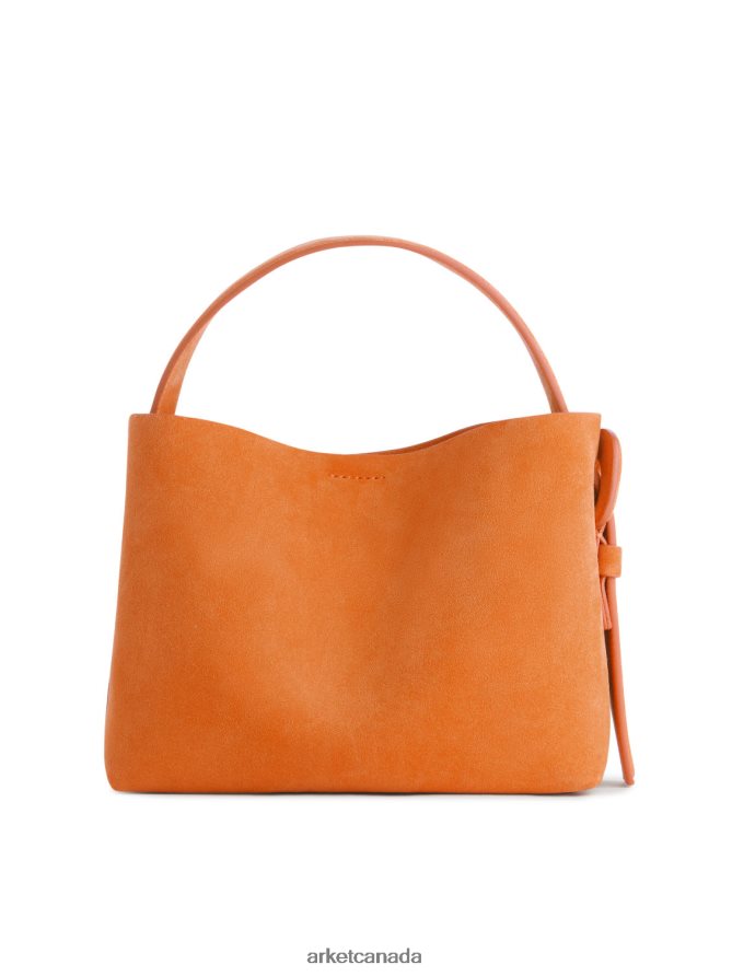 ARKET Bags 4L826J741 Orange Suede Crossbody Bag Unisex
