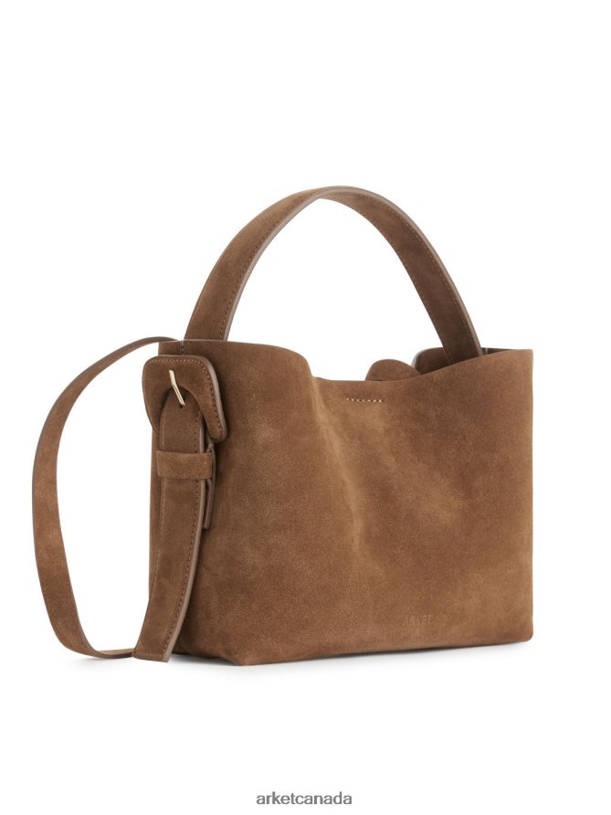 ARKET Bags 4L826J742 Brown Suede Crossbody Bag Unisex