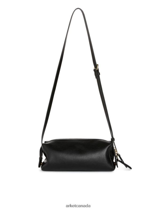 ARKET Bags 4L826J744 Black Boxy Crossbody Leather Bag Unisex