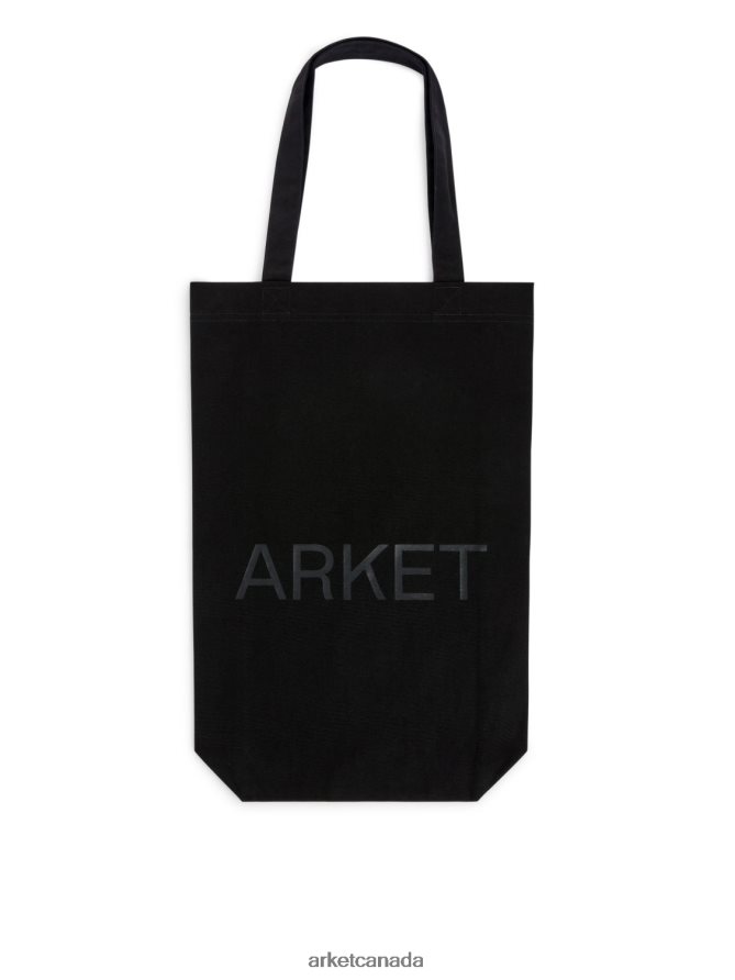 ARKET Bags 4L826J747 Black Canvas Tote Bag Unisex