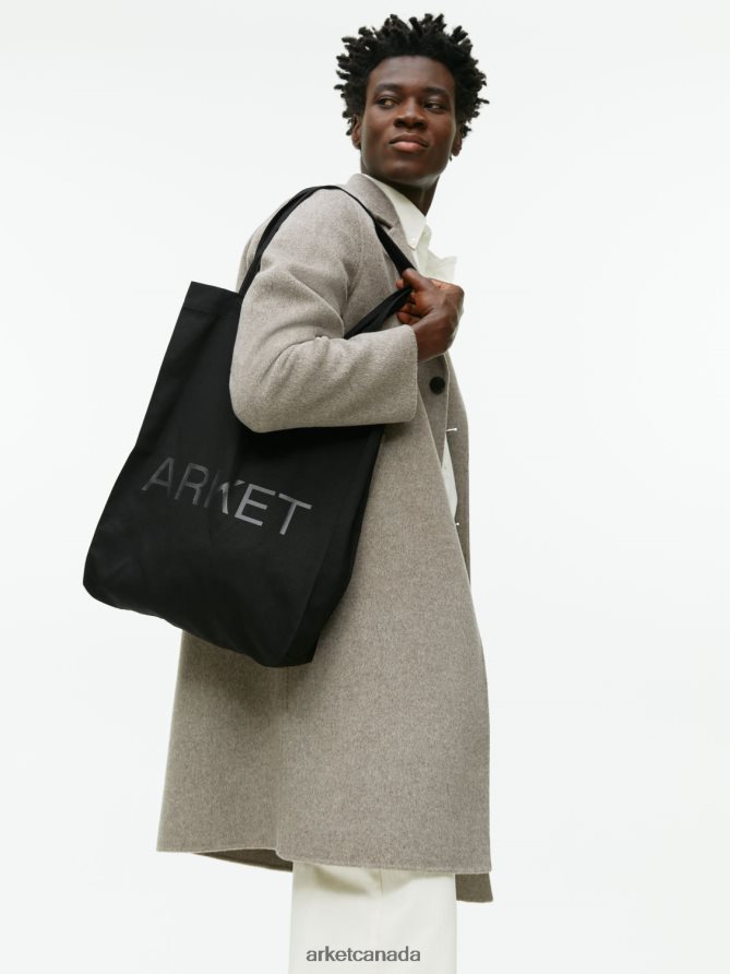 ARKET Bags 4L826J747 Black Canvas Tote Bag Unisex