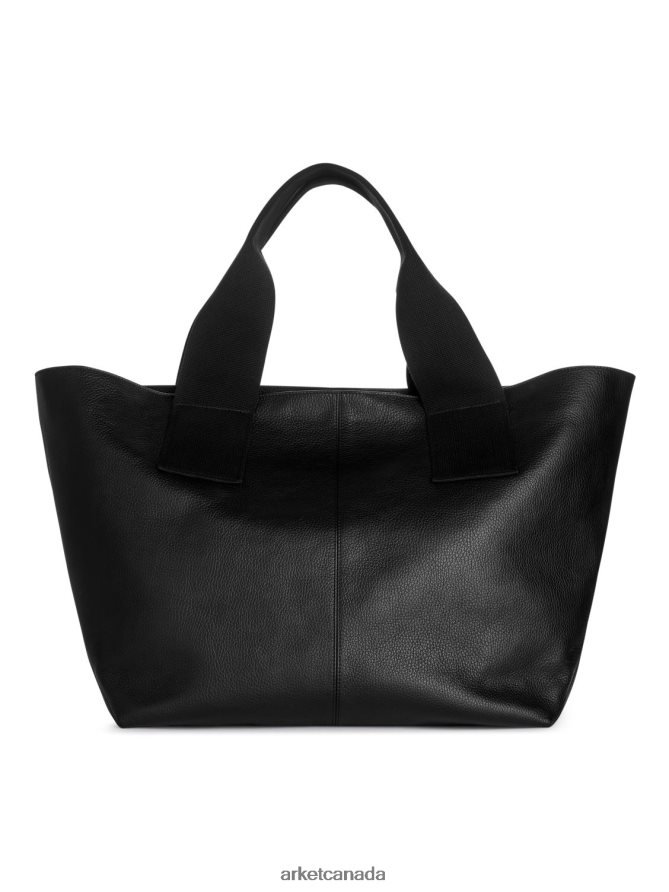 ARKET Bags 4L826J753 Black Leather Tote Unisex
