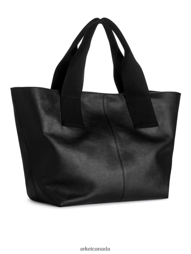 ARKET Bags 4L826J753 Black Leather Tote Unisex