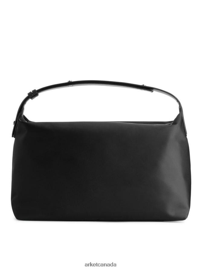 ARKET Bags 4L826J754 Black Leather Detailed Shoulder Bag Unisex
