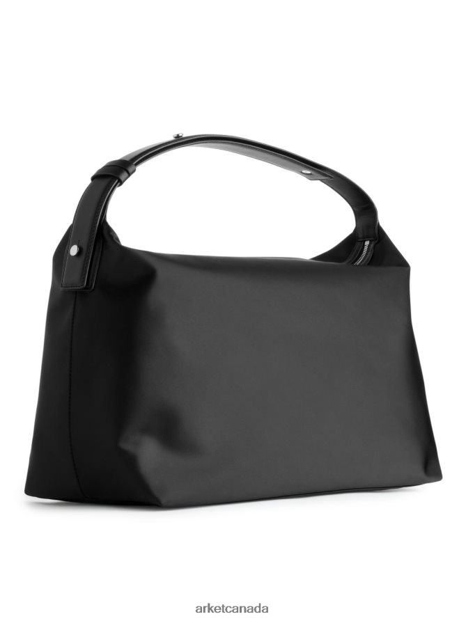 ARKET Bags 4L826J754 Black Leather Detailed Shoulder Bag Unisex