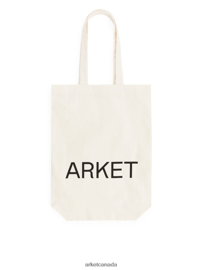 ARKET Bags 4L826J755 Off-White Canvas Tote Bag Unisex