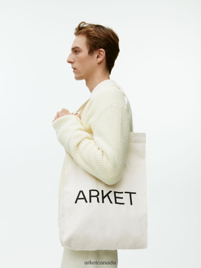 ARKET Bags 4L826J755 Off-White Canvas Tote Bag Unisex