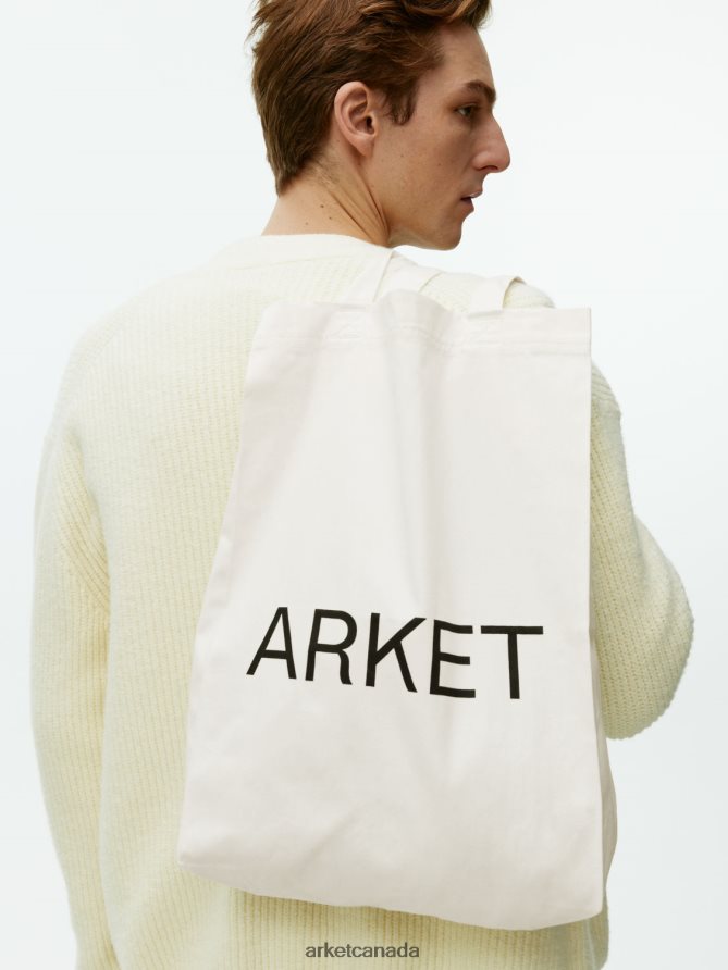 ARKET Bags 4L826J755 Off-White Canvas Tote Bag Unisex