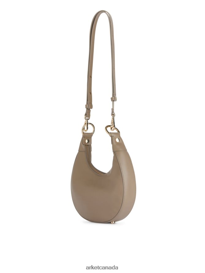 ARKET Bags 4L826J758 Beige Half Moon Leather Bag Unisex
