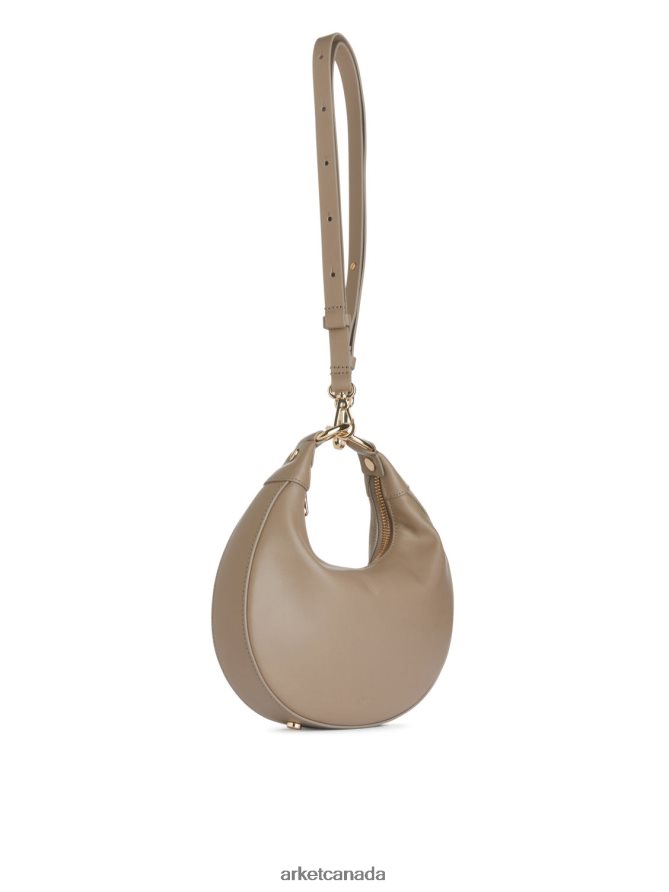 ARKET Bags 4L826J758 Beige Half Moon Leather Bag Unisex