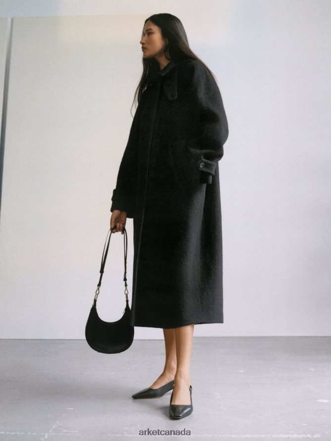 ARKET Bags 4L826J759 Black Half Moon Leather Bag Unisex