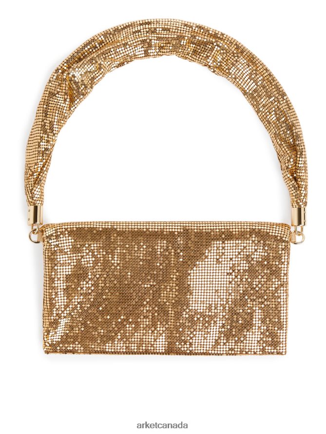 ARKET Bags 4L826J770 Gold Metallic Shoulder Bag Unisex