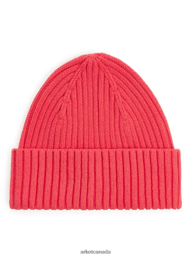 ARKET Accessories 4L826J1651 Red Rib Knit Beanie Kids