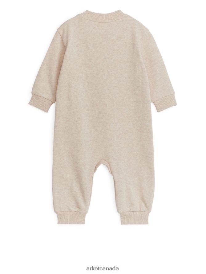 ARKET Clothing 4L826J1683 Oat Cotton Overall Kids