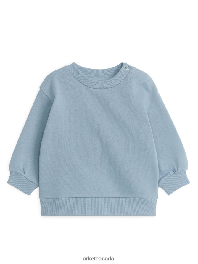 ARKET Clothing 4L826J1687 Dusty Blue Cotton Sweatshirt Kids