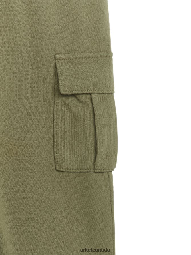 ARKET Clothing 4L826J1689 Khaki Green Jersey Utility Trousers Kids