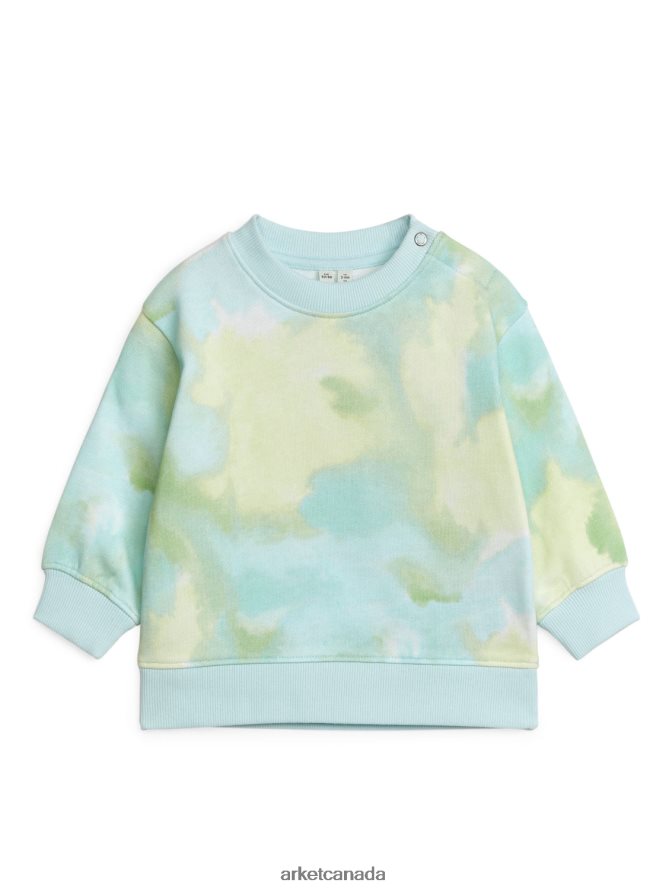 ARKET Clothing 4L826J1698 Blue/Tie-Dye Cotton Sweatshirt Kids