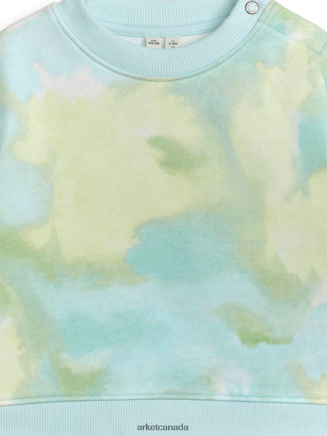 ARKET Clothing 4L826J1698 Blue/Tie-Dye Cotton Sweatshirt Kids