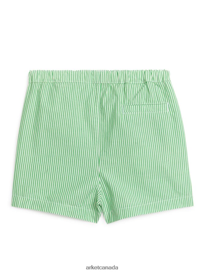 ARKET Clothing 4L826J1711 Green/White Twill Shorts Kids