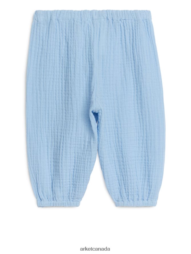 ARKET Clothing 4L826J1719 Blue Cotton Muslin Trousers Kids