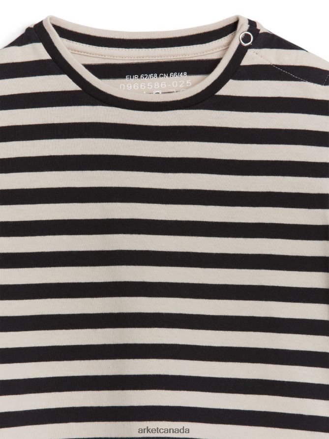 ARKET Clothing 4L826J1735 Black/Beige Long Sleeve Top Kids