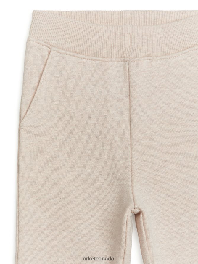 ARKET Clothing 4L826J1738 Oat Melange Cotton Sweatpants Kids