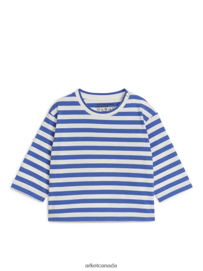 ARKET Clothing 4L826J1746 Off White/Blue Long Sleeve Top Kids