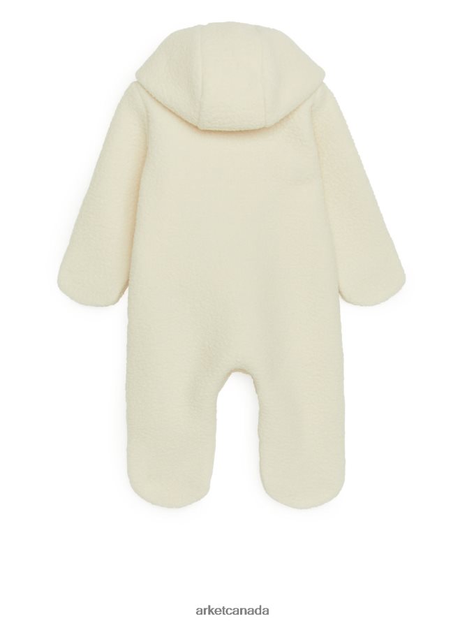 ARKET Clothing 4L826J1756 Off White Hooded Pile Overall Kids