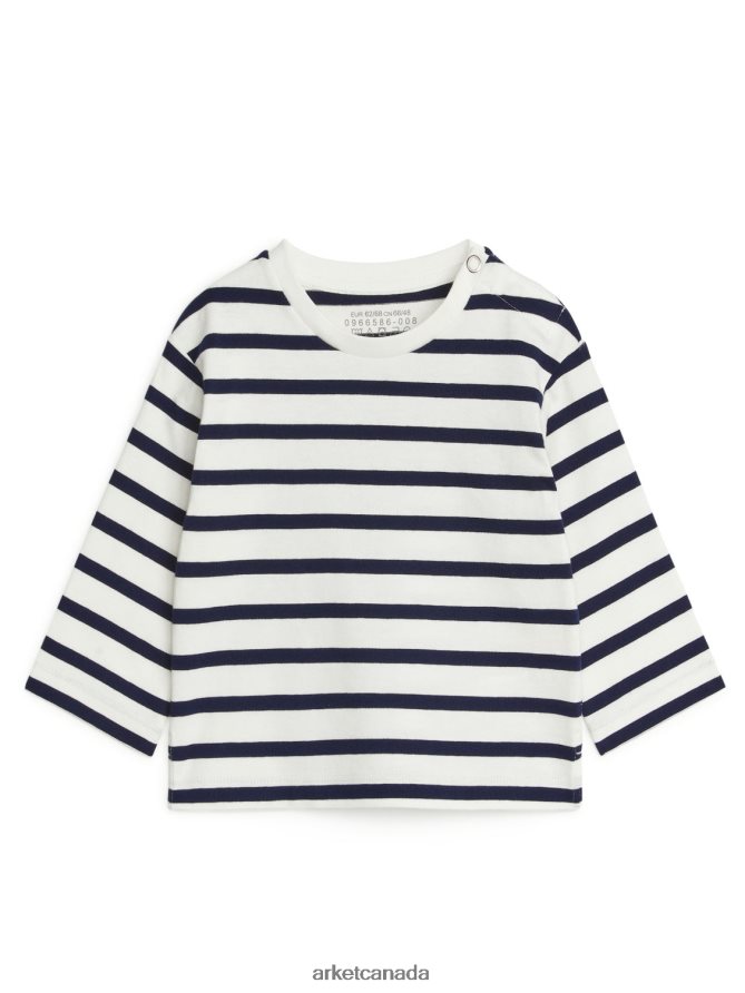 ARKET Clothing 4L826J1766 White/Blue Long Sleeve Top Kids