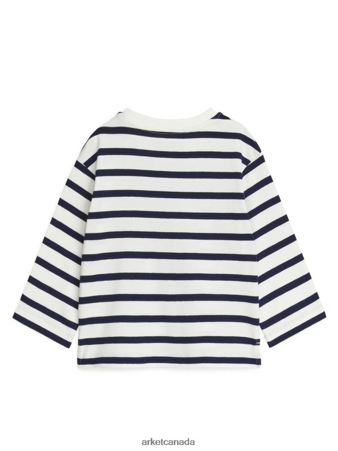 ARKET Clothing 4L826J1766 White/Blue Long Sleeve Top Kids