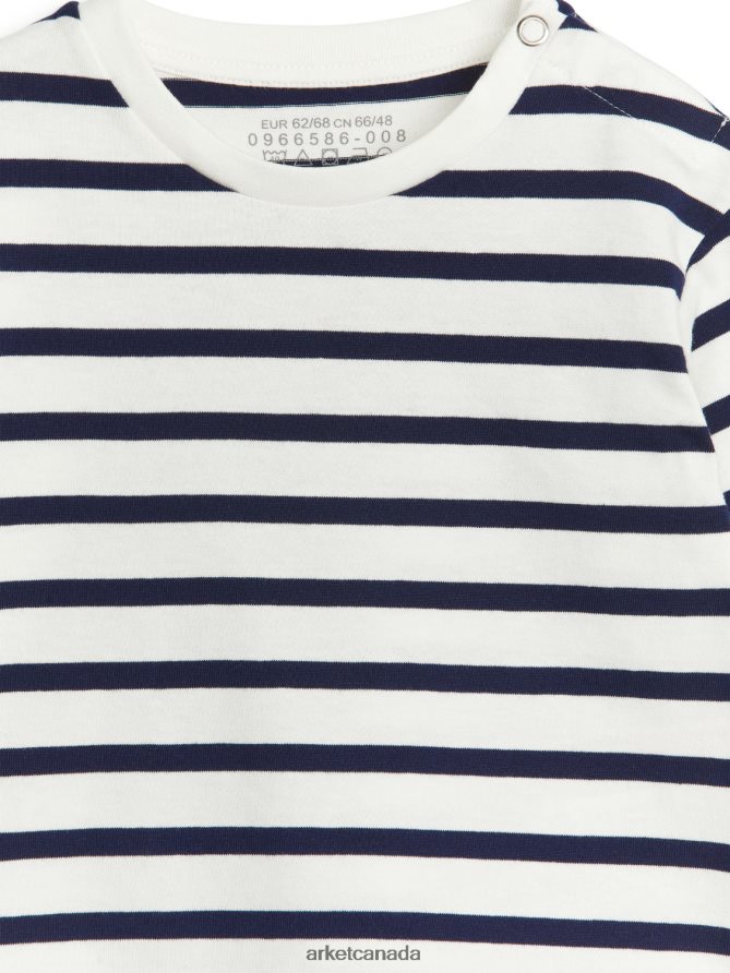 ARKET Clothing 4L826J1766 White/Blue Long Sleeve Top Kids