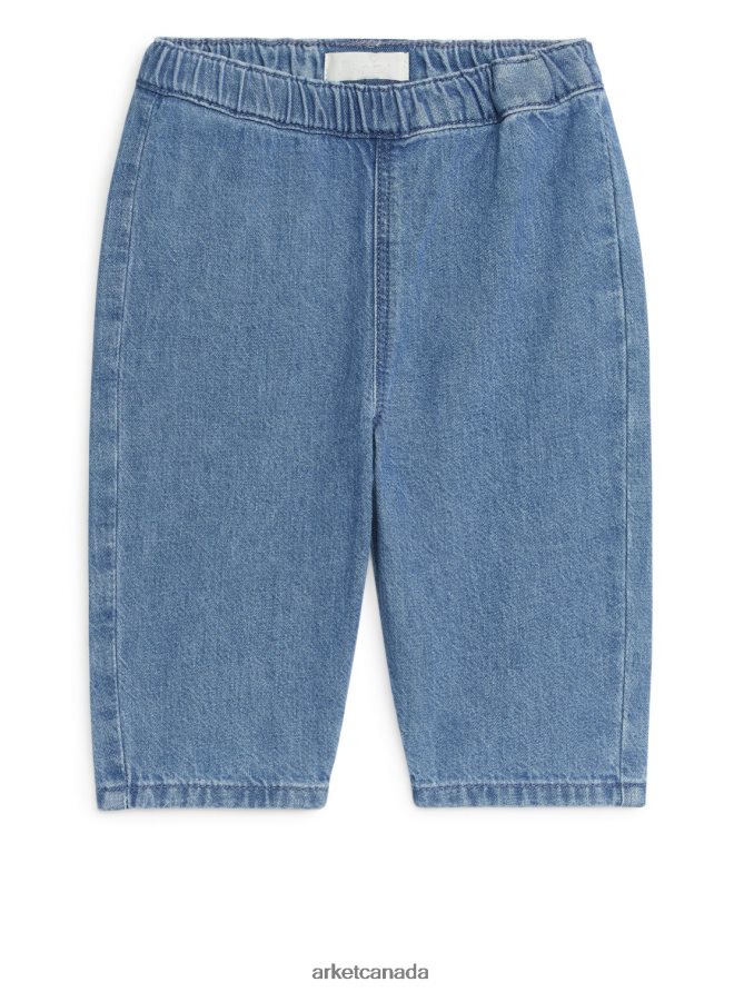 ARKET Clothing 4L826J1767 Washed Blue Soft Denim Trousers Kids