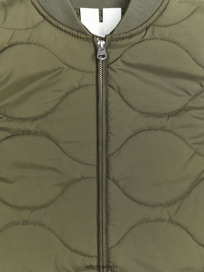 ARKET Clothing 4L826J1674 Khaki Green Quilted Vest Kids