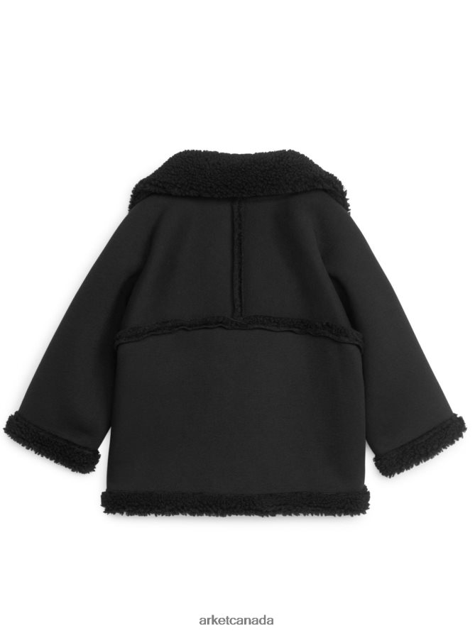 ARKET Clothing 4L826J1676 Black Pile Jacket Kids