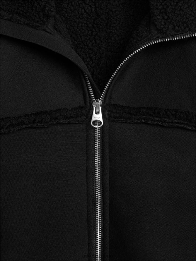 ARKET Clothing 4L826J1676 Black Pile Jacket Kids