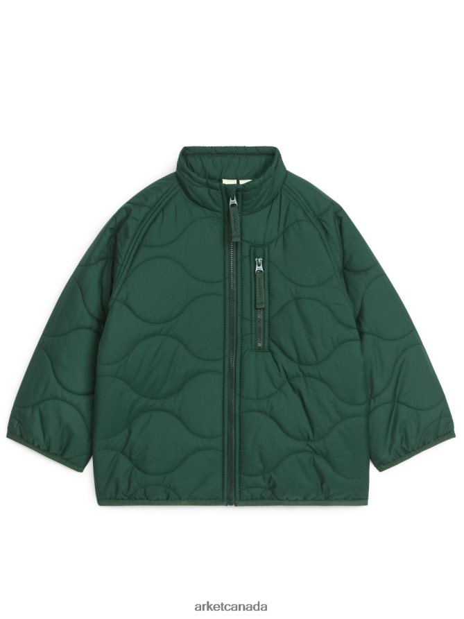 ARKET Clothing 4L826J1681 Green Quilted Jacket Kids