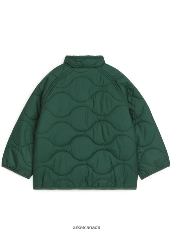 ARKET Clothing 4L826J1681 Green Quilted Jacket Kids
