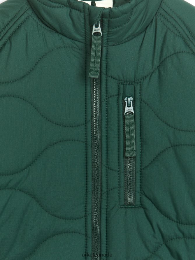 ARKET Clothing 4L826J1681 Green Quilted Jacket Kids