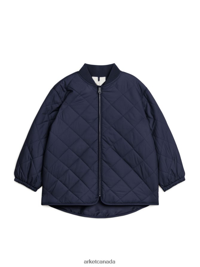 ARKET Clothing 4L826J1682 Dark Blue Quilted Insulator Jacket Kids