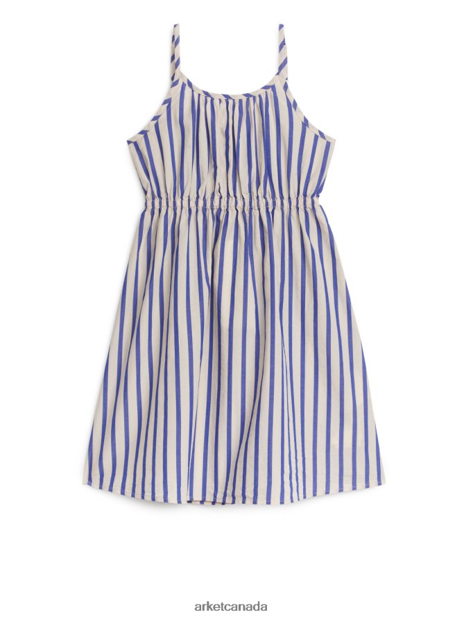 ARKET Clothing 4L826J1368 Blue/Stripes Woven Sundress Kids
