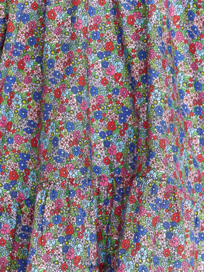 ARKET Clothing 4L826J1371 Multi/Flowers Gathered Cotton Dress Kids