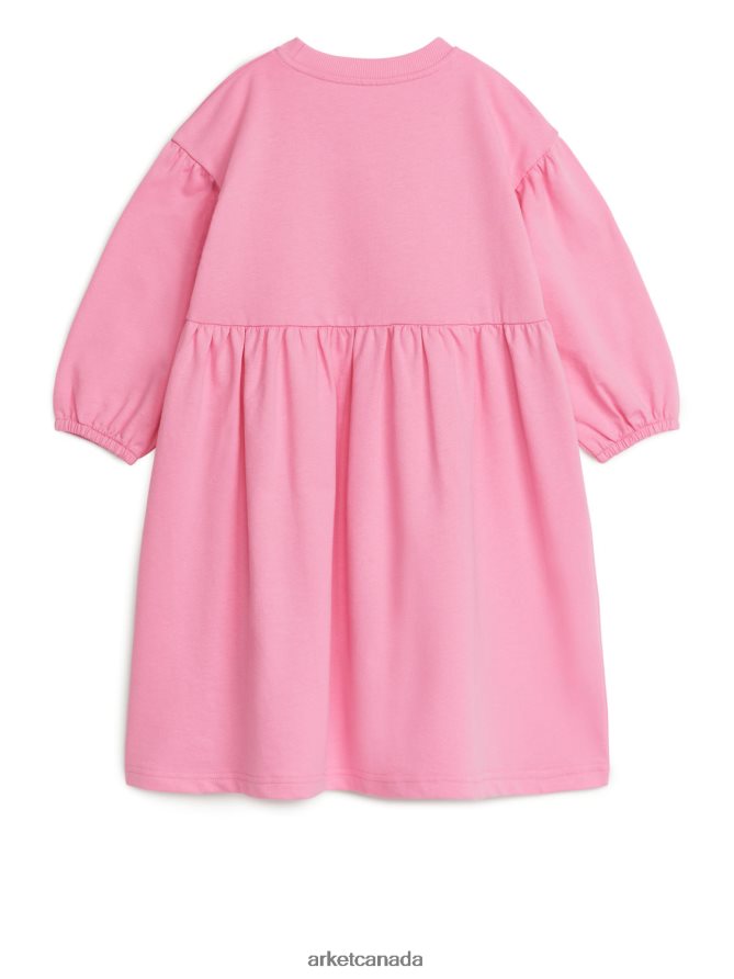 ARKET Clothing 4L826J1374 Pink/Cheetah Gathered Terry Dress Kids