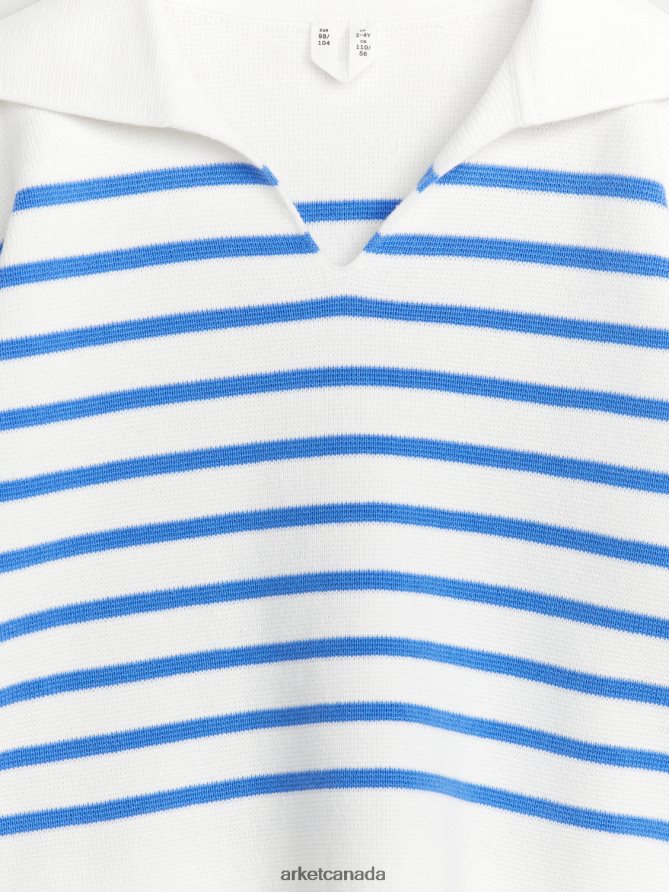 ARKET Clothing 4L826J1620 Bright Blue/White Cotton Jumper Kids