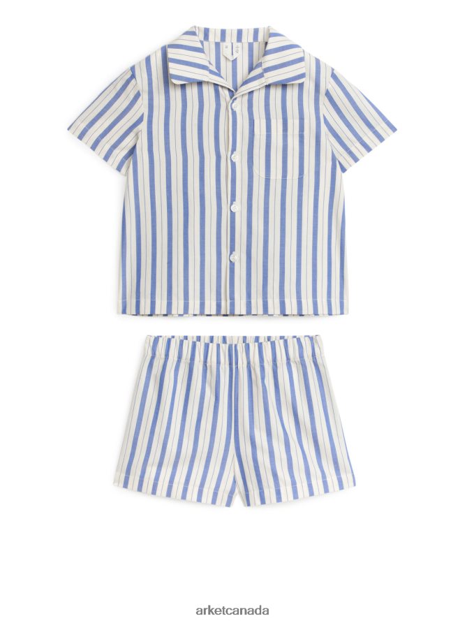 ARKET Clothing 4L826J1666 Blue/White Cotton Pyjama Set Kids